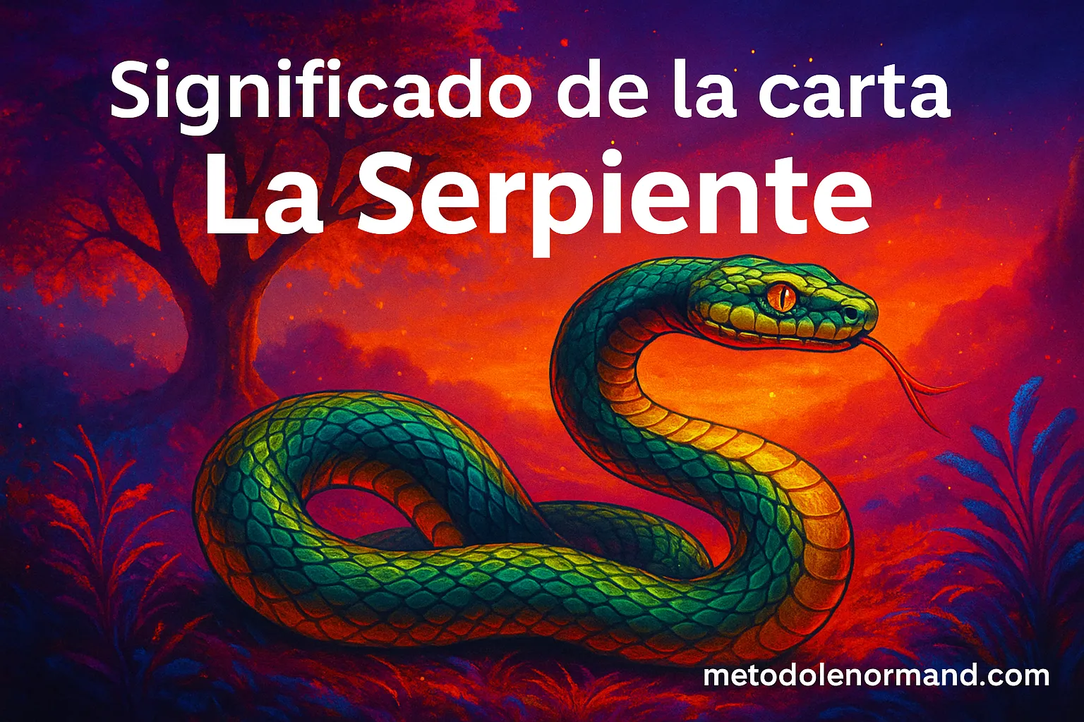 Carta de la Serpiente Lenormand: rivalidad femenina, tentación y sabiduría peligrosa