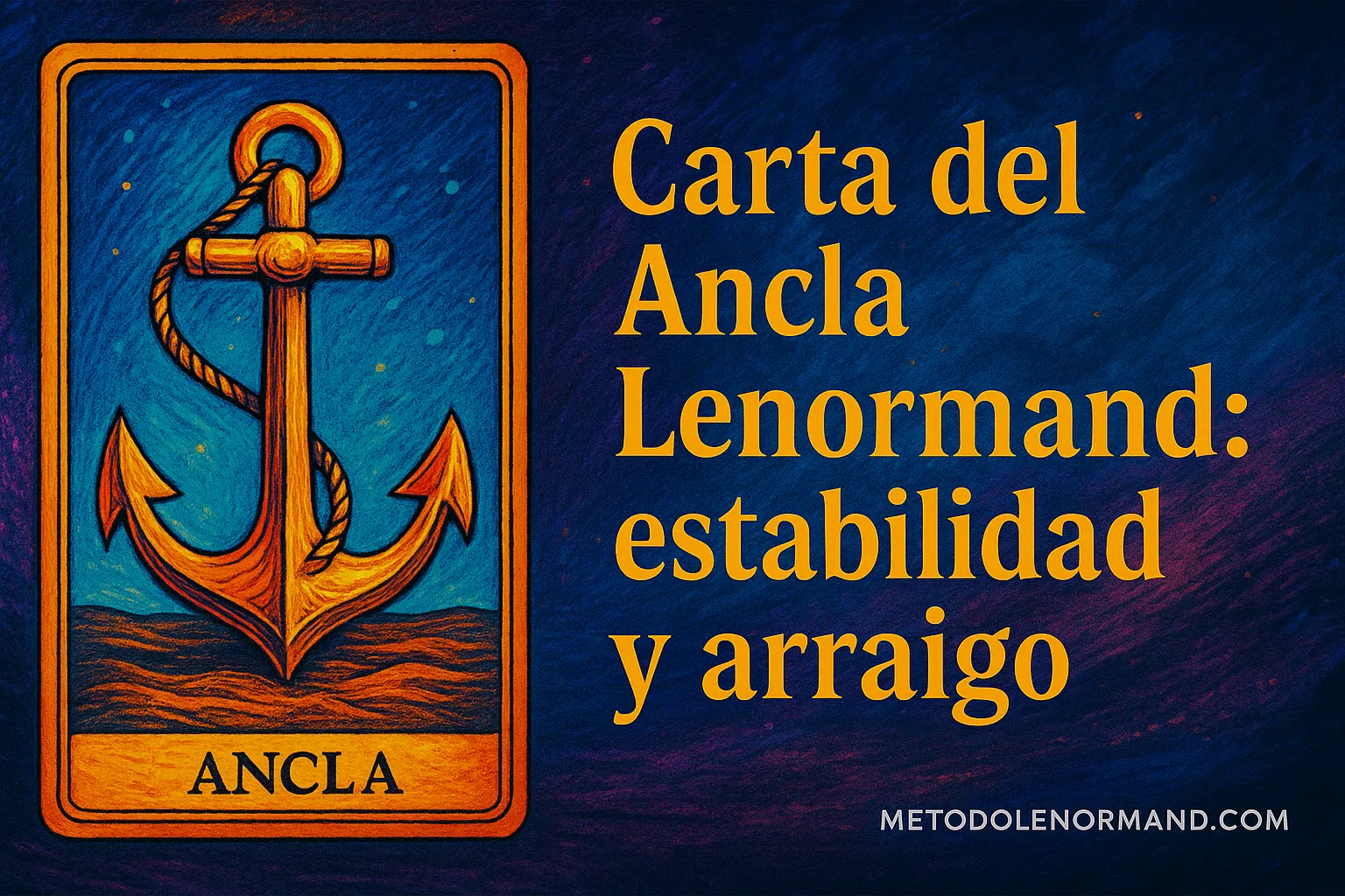 Carta del Ancla Lenormand: estabilidad, perseverancia y propósito